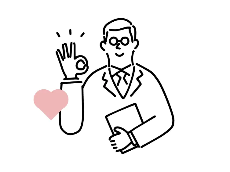 スーツの男性がオッケーサイン