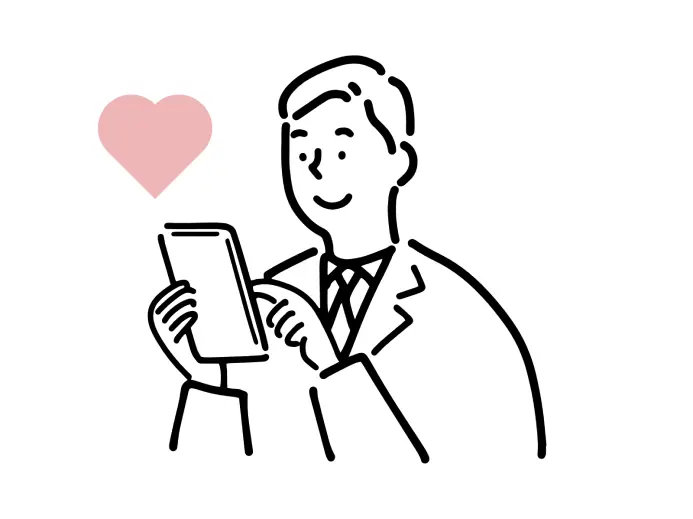 スマートフォンを使う男性